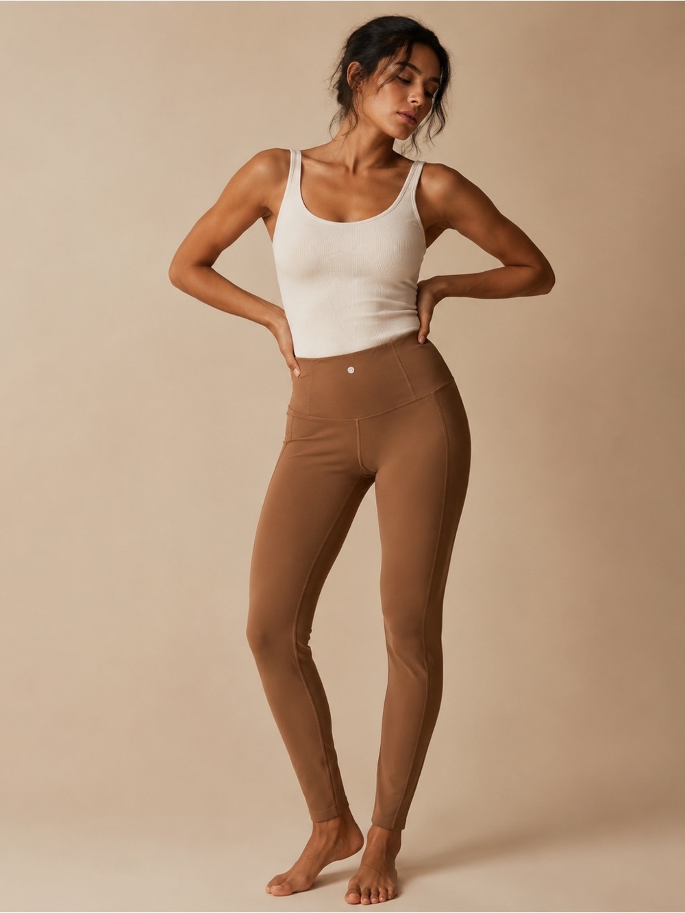 CALIA by Carrie Underwood High-Rise Leggings in Camel Brown